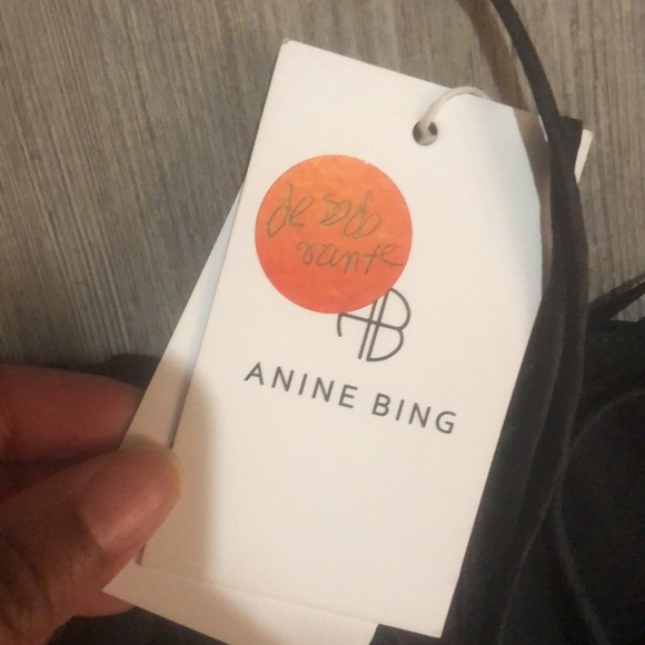 Anine Bing Leanne black maxi dress zebra burnout velvet texture size L NWT - Picture 6 of 11